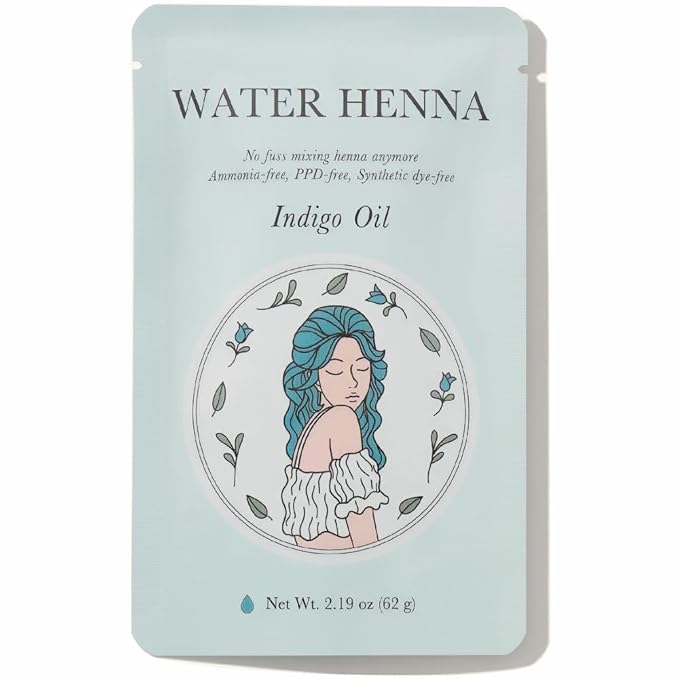 Natural Indigo Hair Dye | Covers Gray/White Hair Only | PPD-Free Gray Coverage, Quick Application Liquid Formula, Synthetic Dye-Free, Nourishing Oil + Color Set, Made in Korea