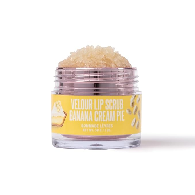 Jeffree Star Cosmetics Velour Lip Scrub, Exfoliating Sugar Lip Treatment, Cruelty-Free & Vegan, 30 G / 1 oz. (Banana Cream Pie)
