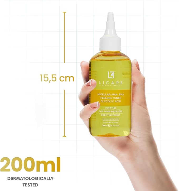 LICAPE® Micellar Glycolic Acid Aha-bha Exfoliating Tonic 200ml