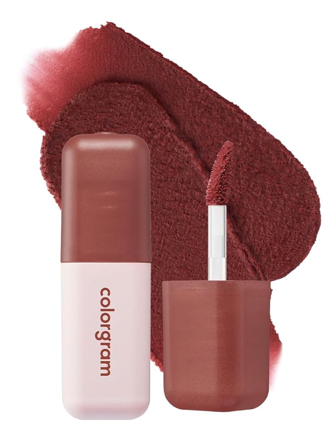 COLORGRAM NUDE BLUR TINT 13 BURNT MARRON | K-Beauty Makeup, Soft-Focus Matte Lip Stain, 2-in-1 Lip & Cheek | Lightweight Blurring Tint for a Smooth & Airbrushed Finish, Non-Sticky Formula