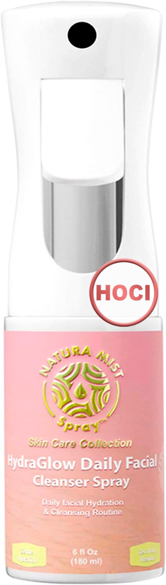 Natura Mist Hypochlorous Acid HOCl Spray for Face & Skin, Daily Cleanser & Hydrating Toner - Hypoallergenic, Alcohol-Free Gentle Mist for Sensitive Skin – 6 oz