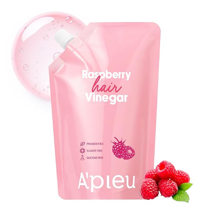A’PIEU Raspberry Hair Vinegar Rinse [Refill] for Scalp Detox & Clean, Smooth & Shiny Hair, Clarifying Treatment for Dandruff, Buildup, Oily & Itchy Scalp, pH Balancing, Korean Haircare, 6.76 fl oz