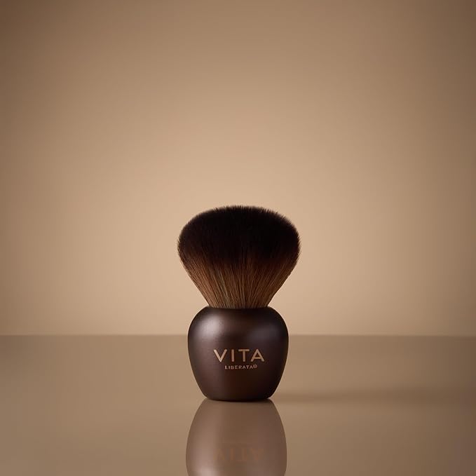 VITA LIBERATA Kabuki Bronzing Brush, Washable & Reusable, Super Soft Bristles for Flawless Application, for Bronzing Powder, Perfect Blend, Vegan and Cruelty Free