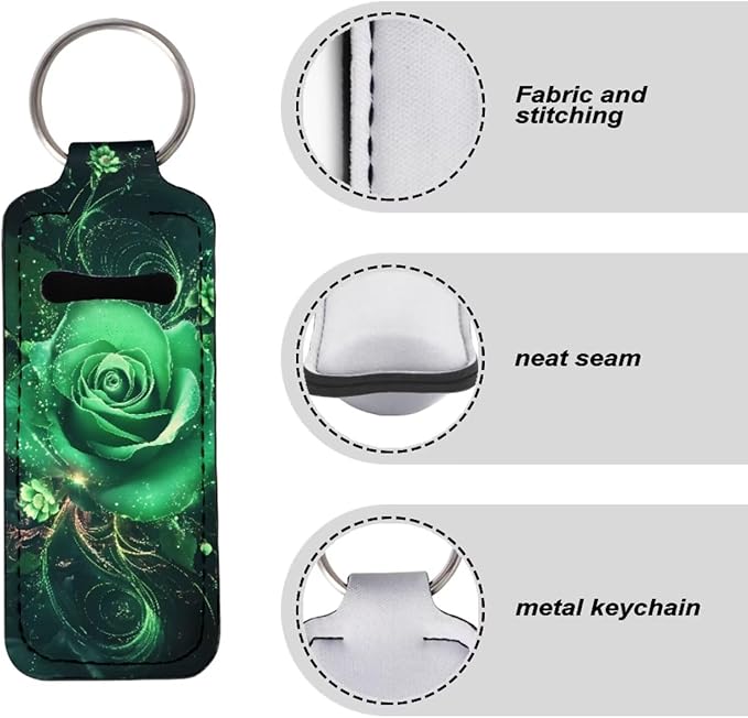 Pensura Chapstick Holder Keychain Fashion 5 Pcs Car Keychain Holder Portable Chapstick Holder Keep from Scratched and Dust