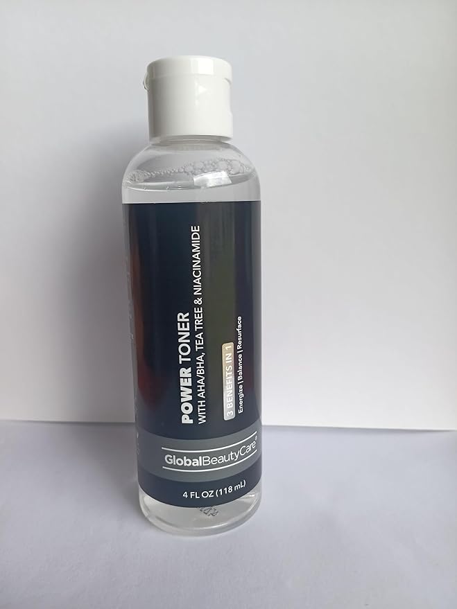 Power Toner with AHA, BHA, Tea Tree & Niacinamide, 3-i