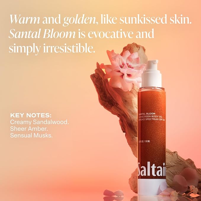 Saltair Santal Bloom Hydration & SPF Set – SPF 50 Dry Body Oil + Multi-Lipid Body Butter | Moisturizing, Nourishing & Sun-Protective Skin Care Duo