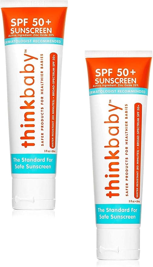 Thinkbaby Sunscreen SPF 50+ 3oz 88ml 2 Packs2