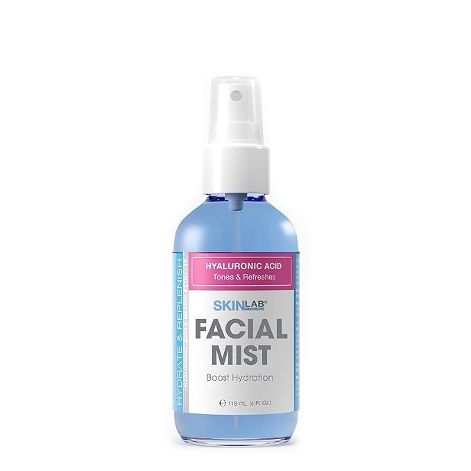 SKIN LAB Hydrate & Replenish Facial Mist Spray – Hydrating Face Mist with Hyaluronic Acid, Algae & Seaweed Extracts – Moisturizing Facial Spray Toner for Soft, Fresh, Dewy Skin, 4 fl. oz (118 mL)