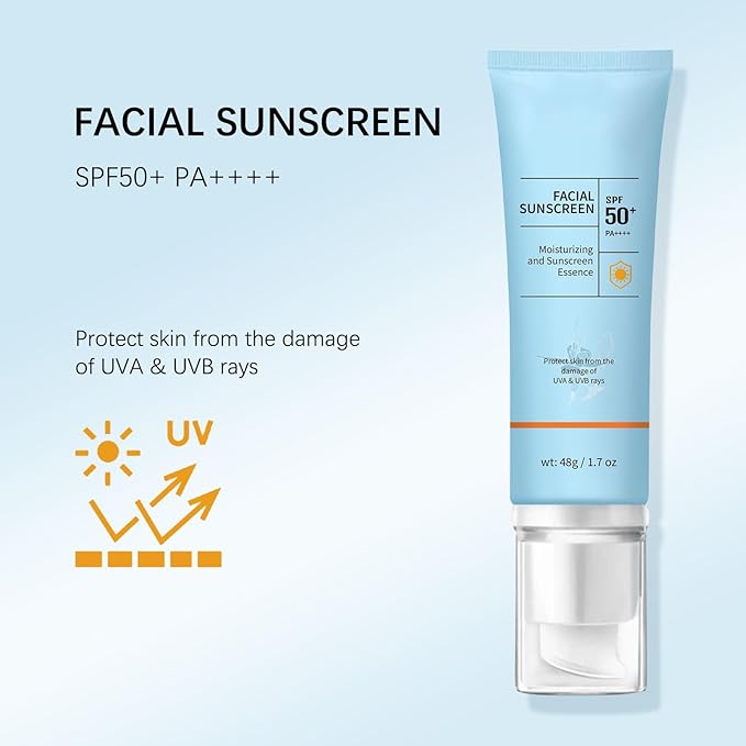 Clear Face Sunscreen SPF 50 Oil-Free, Non-Greasy Facial Sunscreen for Sensitive Skin & Acne-Prone, Hydration, Broad Spectrum UVA/UVB, Water-Resistant 80 Min, No White Cast, Reef-Safe & Vegan (2)