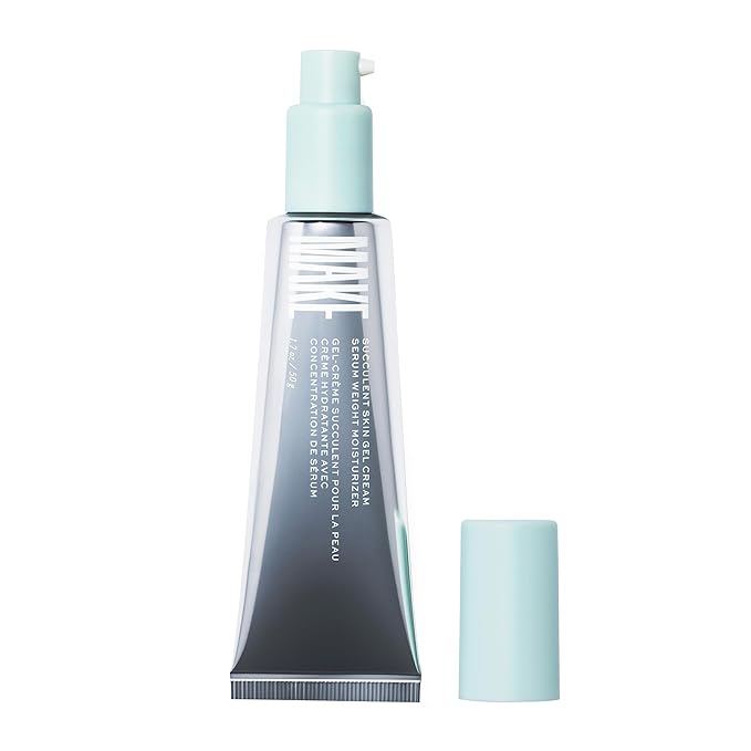 MAKE Beauty Succulent Skin Gel Cream - Hydrating Face Moisturizer. Lightweight Cream Gel with Cactus Extracts and Hyaluronic Acid. Non-Comedogenic Daily Moisturizer for All Skin Types - 1.7 Fl Oz