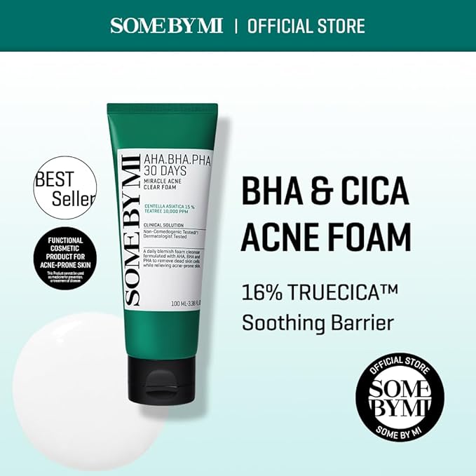 SOME BY MI AHA BHA PHA 30 Days Miracle Acne Clear Foam & 2EA Miracle Toner
