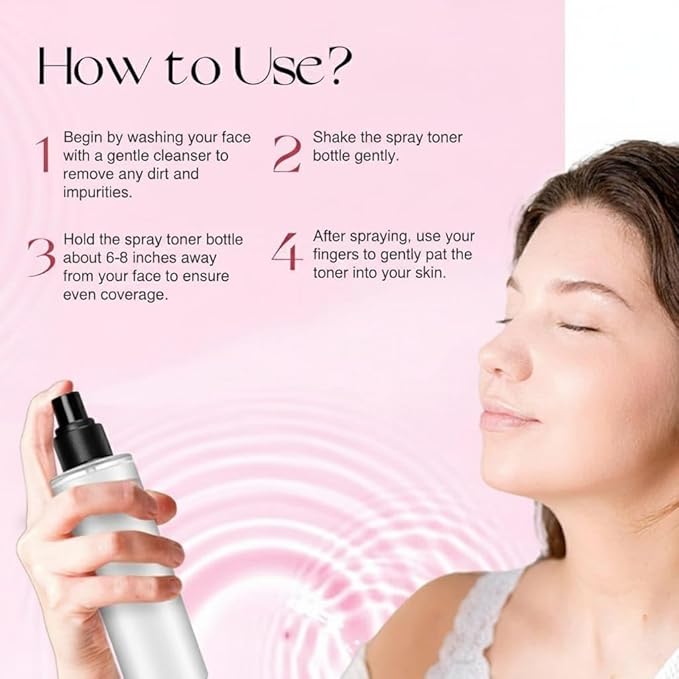 Dewy Rose Toner/Formulated with Rose De Mai, Niacinamide & Vitamin B5/ Radiant & Rejuvenated Skin/Pore Tightening Toner (150Ml).