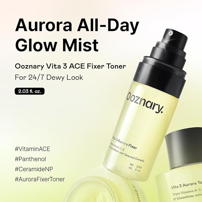 Vita 3 Serum + Toner Spray Set - Triple Vitamin Formula with Ceramide for Glow and Extra Hydration 3.71 fl oz l 110ml