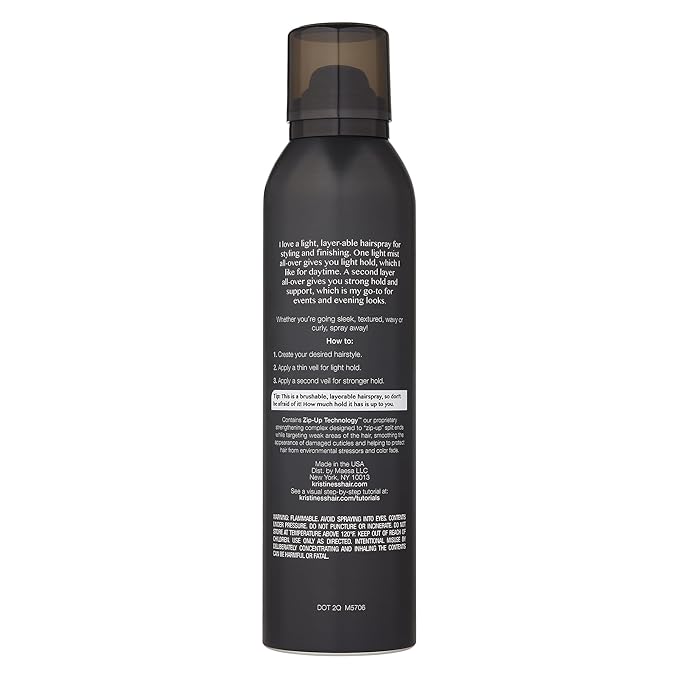 Kristin Ess Hair Refine Signature Finishing Hairspray for Hair Styling - Flexible Hold, Brushable Texture, Style Support for Straight, Textured, Wavy or Curly hair, Vegan, 7.5 oz