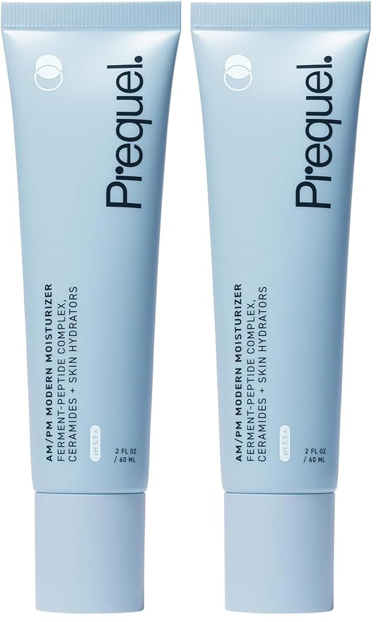 Prequel Skin AM/PM Modern Moisturizer – Hydrating Face Cream with Peptides, Ceramides & Glycerin for Dry, Sensitive, or Combination Skin – Non-Greasy Moisturizer for Barrier Support (Pack of 2)