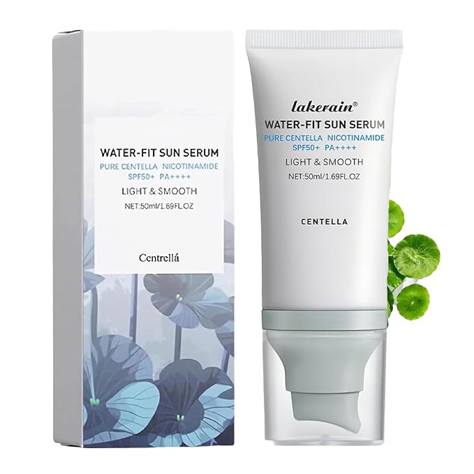 Centella Sunscreen SPF50+ PA++++, Long-Lasting Protection&Water-Fit Sun Serum, Madagascar Centella Sunscreen for All Skin Types and UV Defense, Nourishing Skin, Moisturizing Skin Care 1.69 fl oz/50 ml
