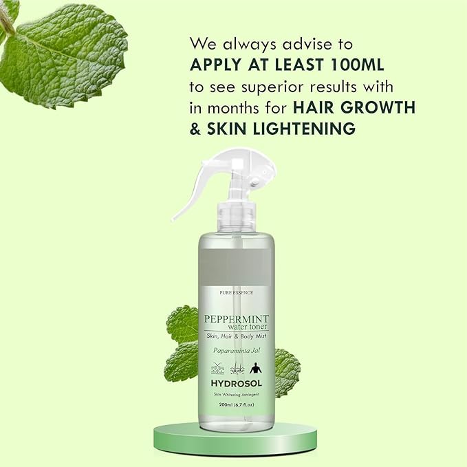 JP Refreshing Peppermint Water/Toner/Mist/Hydrosol Balances & Revitalizes 200ml