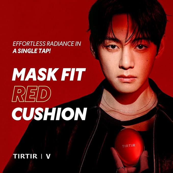 TIRTIR Mask Fit Red Cushion Foundation | Full coverage, Weightless, Skin fit, Satin Glow Finish, Korean Makeup BB Foundation, beauty, Tattoo cover up, Buildable (#31N French Beige, 0.63 Fl Oz)