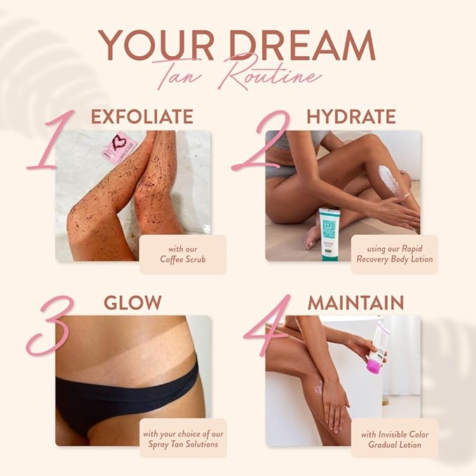 MineTan Spray Tan Solution | Coconut - Fake Tanning Mist Best for Dark Bronzed Glow Skin Finish, Fast Drying, 1 Hour Express, Hydrating, Salon Professional Formula, Vegan, 33.8 Fl Oz