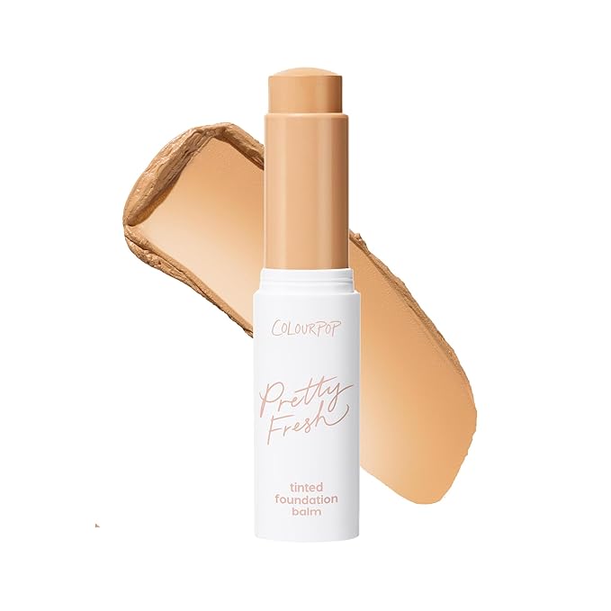 ColourPop Pretty Fresh Tinted Foundation Stick - Balm to Cream Foundation with Light to Medium Coverage - Infused with Hydrating Hyaluronic Acid, Peptides & Niacinamide - Medium 9 (0.29 oz)