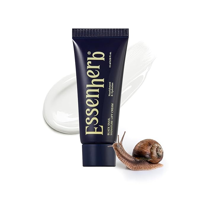 Black Snail Signature Lift Cream – Korean Skincare Firming Moisturizer with 65% Snail Mucin, Peptides & Hyaluronic Acid – Cream for Skin Texture & Elastic-Looking Finish – 0.50 fl oz (15ml)