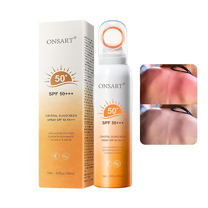 Mineral Sunscreen Spray SPF 50, 360° Mist, Broad-Spectrum UVA/UVB Protection, Lightweight & Non-Greasy, Travel Size Sunscreen Spray for Face & Body, Water & Sweat Resistant，5.07oz/150ml (1 pack)