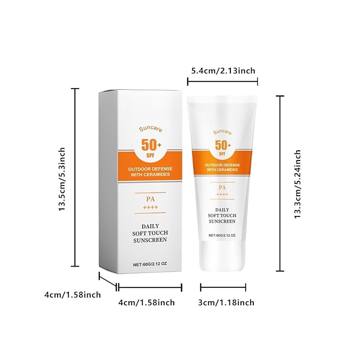 Face Sunscreen SPF 50, 2.12 fl oz, SPF Moisturizer, Lightweight under Makeup, Travel Essentials, Summer Essentials, Skin Care, Sunscreen for Face