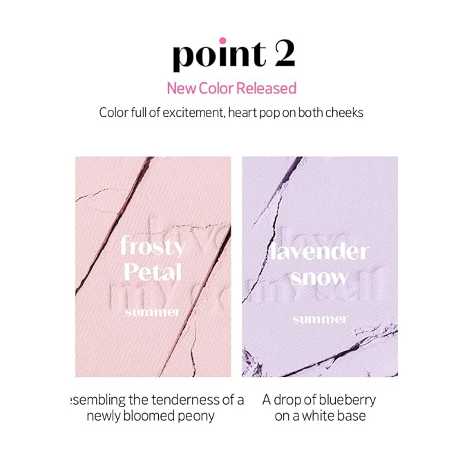 ETUDE Heart Pop Blush, Frosty Pink Cheek Color, Natural Glow & Glossy Finish, Lightweight Formula, Compact 0.2 oz – Frosty Petal