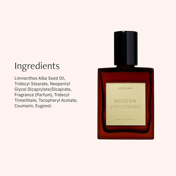 CYKLAR Perfume Oil for Skin – Modern Patchouli Scent – Sultry, Warm & Earthy Perfume Fragrance with Bergamot, Verbena & Cashmere Notes – Travel-Friendly 30ml