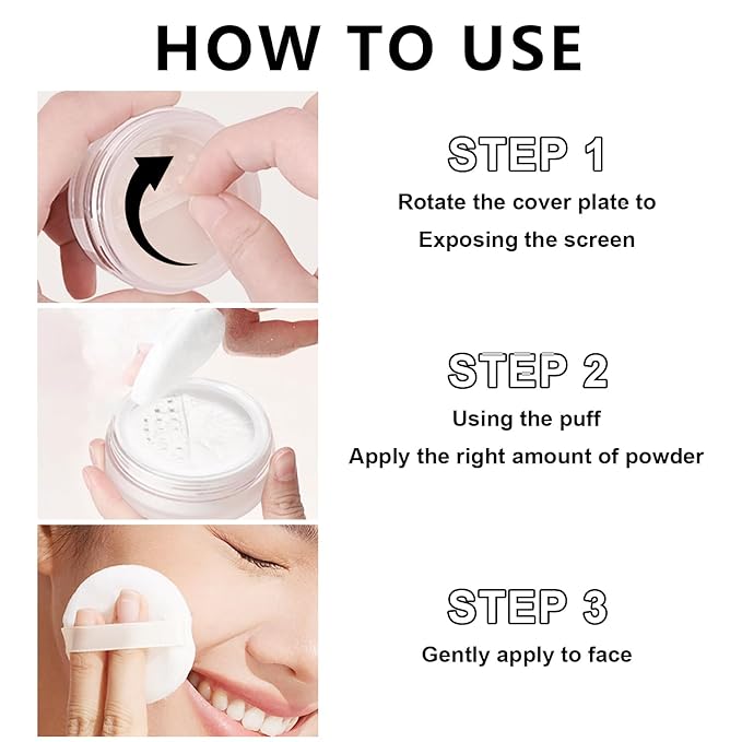 Mineral Setting Powder, SPF 35, Sunscreen Pink Face Loose Blurring FinishingPowder, Sheer Coverage, Weightless and Oil Control. Extend Base Makeup (#04 Pink Setting Makeup)