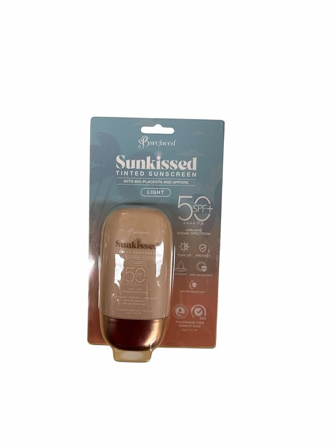 Barefaced Sunkissed Tinted LIGHT Sunscreen SPF 50 PA++++, 50g