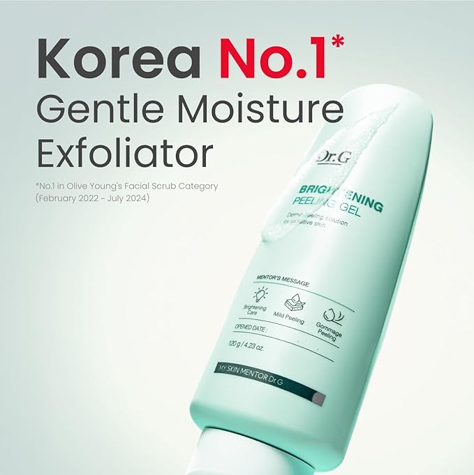 Dr. G Red Blemish Clear Soothing Korean Moisturizer Face Cream, Brightening Peeling Gel and Green Mild Up Defense Mineral Sunscreen 3-step Bundle - Cica, Korean Skin Care Moisturizer