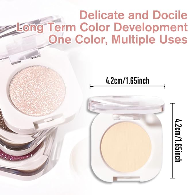 Single Matte Eye Shadow Palette Makeup, Smoky Beige Matte Eyeshadow for Women, Monochrome Eye Shadow Makeup, Pigmented Waterproof Sombras Para Ojos, Vegan, Talc, Paraben & Cruelty Free, 17