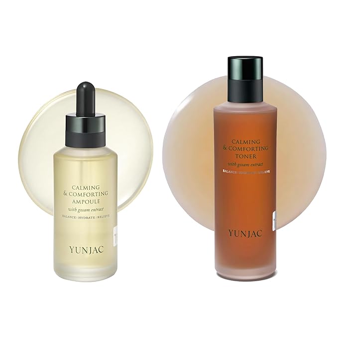 Calming & Comforting Ampoule (1.01 fl oz) - Lightweight Soothing Serum and Calming & Comforting Toner (5.07 fl oz) - Low Irritation Toner for Sensitive Skin.