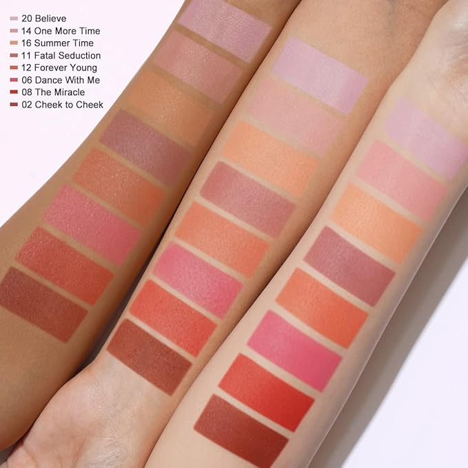 OULAC Blush Makeup Powder Mauve| Natural Matte Blush Cool Tone Skin Light Meidum | Buildable & Light Weight Smooth| Cruelty-Free Vegan |4.8g 11 Fatal Seduction
