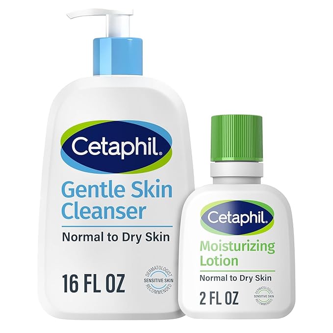 Cetaphil Gentle Skin Cleanser, 16oz Moisturizing Lotion, 2oz