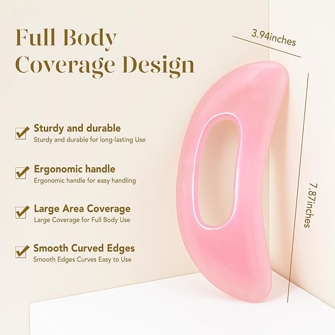 BAIMEI IcyMe Gua Sha Tools Face Massager for Skin Care, Relaxation and Reduce Wrinkles Puffiness Skin Care Tools, Self Care Gift for Men Women -Pink