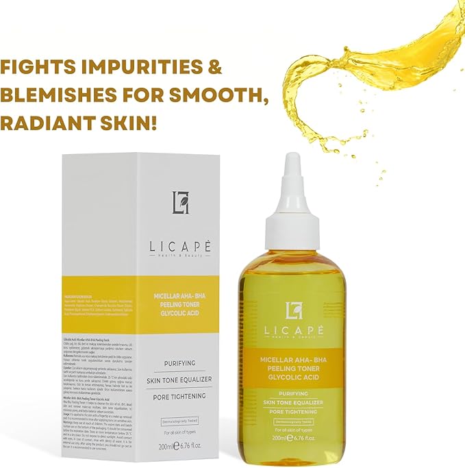 LICAPE® Micellar Glycolic Acid Aha-bha Exfoliating Tonic 200ml