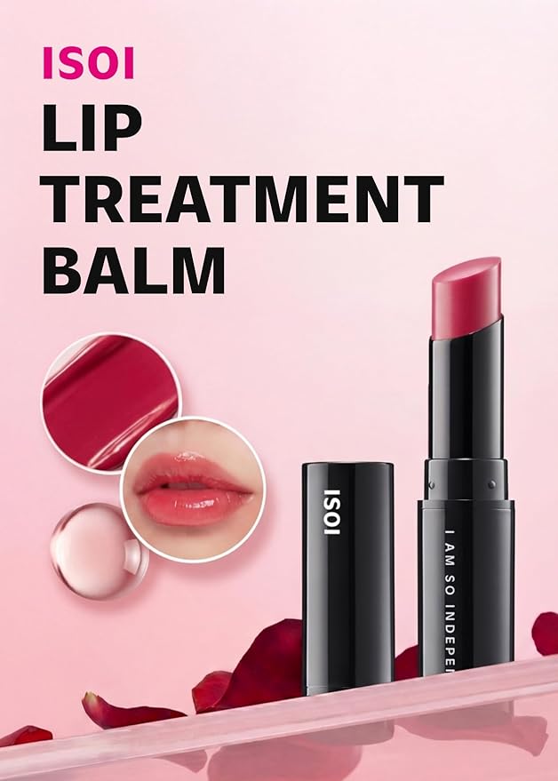 ISOI Bulgarian Rose Lip Treatment Balm (Berry Rose) – Hydrating & Tinted Lip Balm for Dry Lips, Korean Skincare (0.18 oz, 5g)