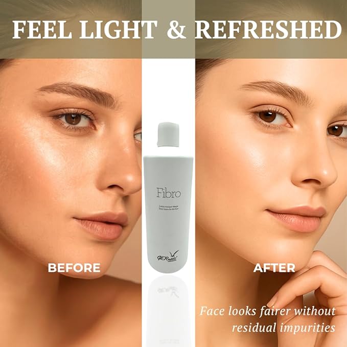 𝗚𝗲𝗿𝗻𝗲𝘁𝗶𝗰 Fibro Alcohol-Free Calming Tonic Lotion, Gentle Makeup Remover with Chamomile & Cucumber, for All Skin Types, 500ml/16.9 fl oz
