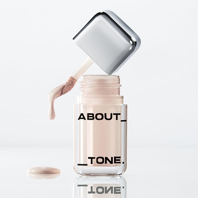 ABOUT TONE Skin Layer Cover Fit Concealer 5 Colors - Ultra Adherence Super Comfort Fit Liquid Concealer 24 Hours Long-Lasting Lightweight Coverage Vegan Korean Face Makeup (22 IVORY, 0.2)