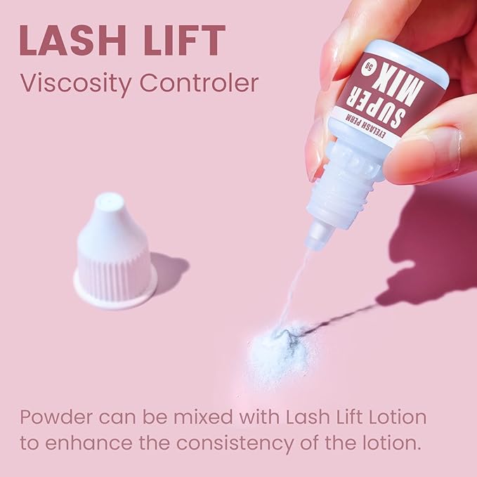 Korean Lash Lift Powder Glueless Viscosity Enhancer for Eyelash Perm & Lift, Super Mix Solution Keratin Eyelash Lift - Blue Powder