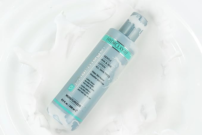 Pharmagel Hydro2 Xy 10 Lifting and Firming Concentrate Moisturizer | AHA and BHA Facial and Body Lotion | Rapid Absorption with Stabilized Oxygen - 8.5 fl. oz.