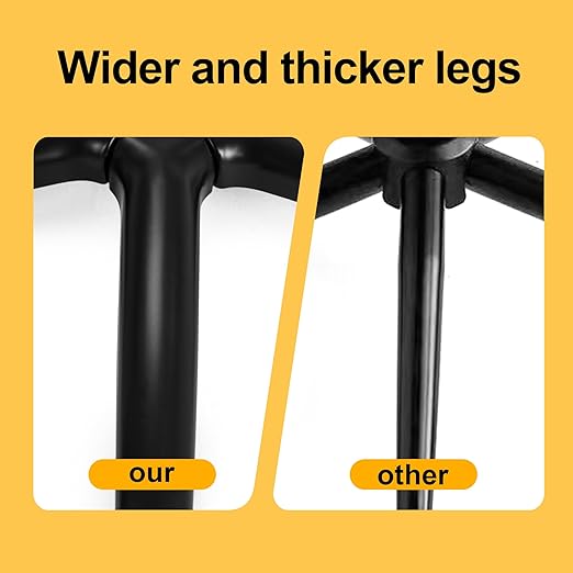 Frassie 28 Inch Office Gaming Chair Metal Base Replacement Part with 5 Wheels, Heavy Duty 2600 Lbs Wide Chair Legs Computer Desk Chair Base (Black)
