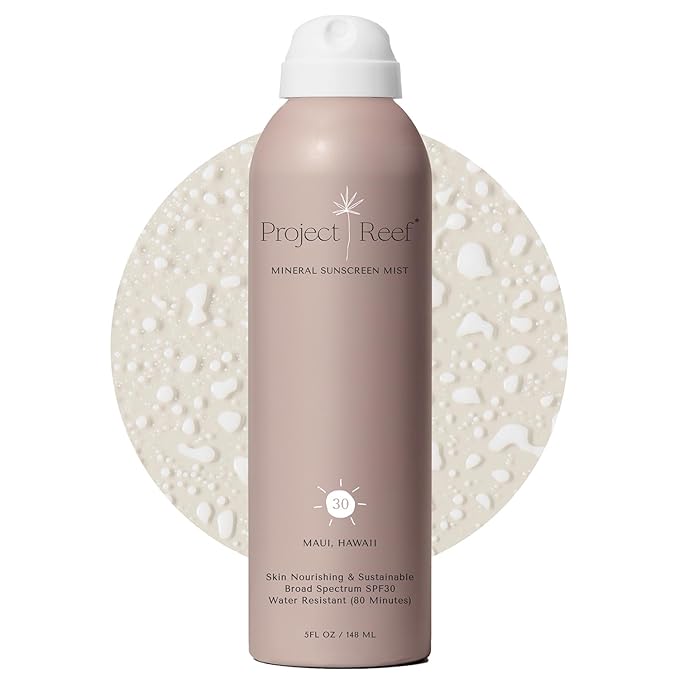 Project Reef SPF 30 Mineral Sunscreen Spray – Non-Aerosol, Reef-Safe Zinc Sunblock with Natural Ingredients for All Skin Types
