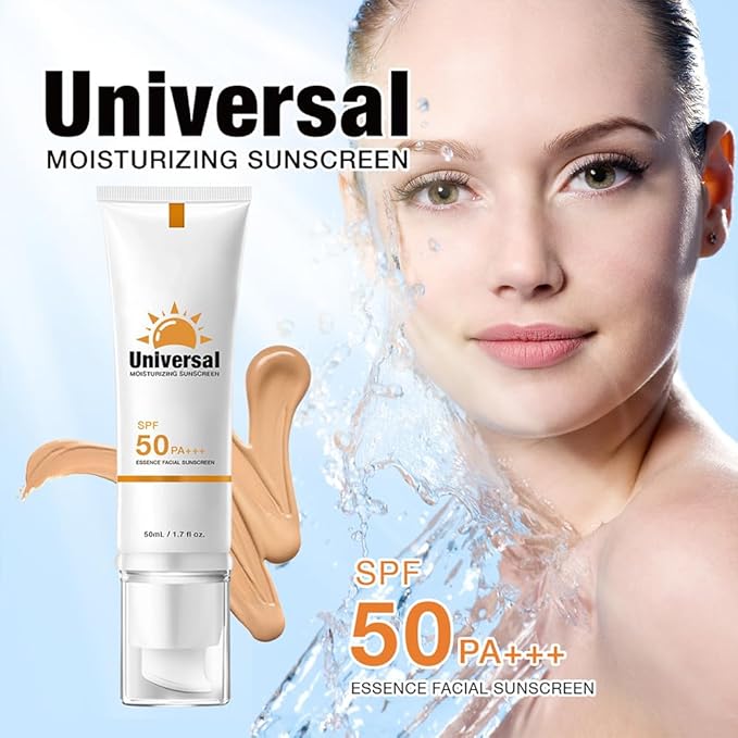 Tinted Sunscreen For Face SPF 50, Universal Protector Solar 50 Moisturizer, Hydrating Sun Essence Face Sunscreen, UV Defense, Travel Size, 1.7 Fl.OZ
