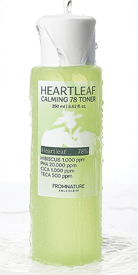 HEARTLEAF Calming 78 Toner_Sensitive Skin, Intensely Calms & Soothes Redness with CICA & TECA, Gentle Exfoliation with PHA & Hibiscus, pH 5.5 Korean Glass Skin Care.