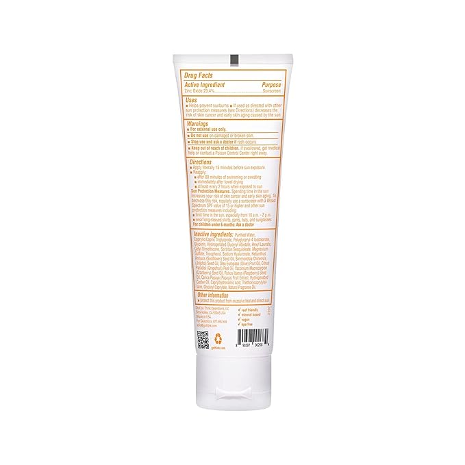 Thinkbaby Safe Sunscreen SPF 50+ (6oz) - Family Size