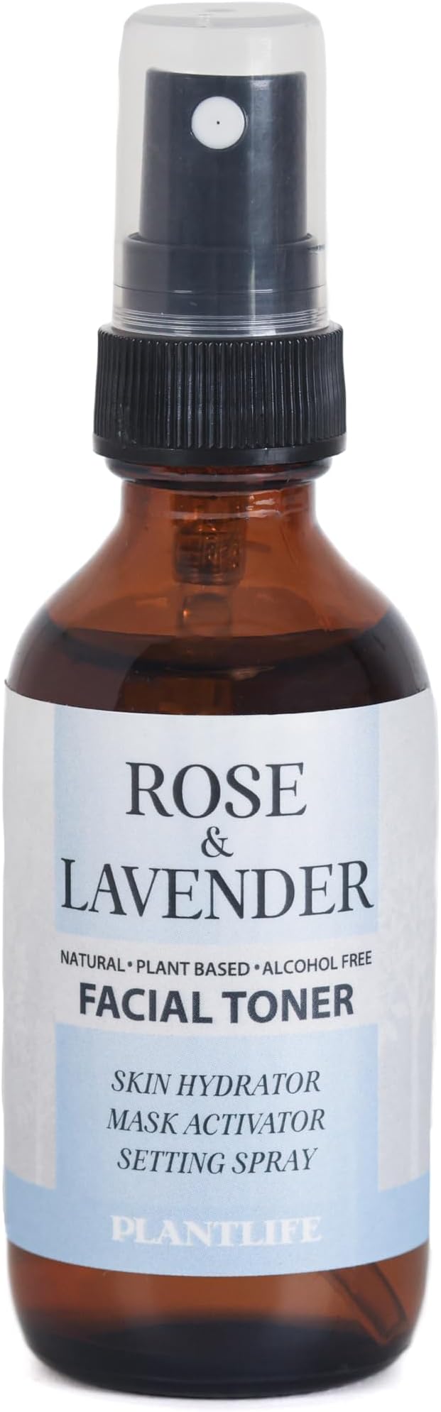 Plantlife Rose & Lavender Hydrating Facial Toner for Women & Men - Vegan Facial Toner Great for All Skin Types - Daily Skin Hydrator, Mask Activator, and Setting Spray - 2 Fl Oz - Made in California