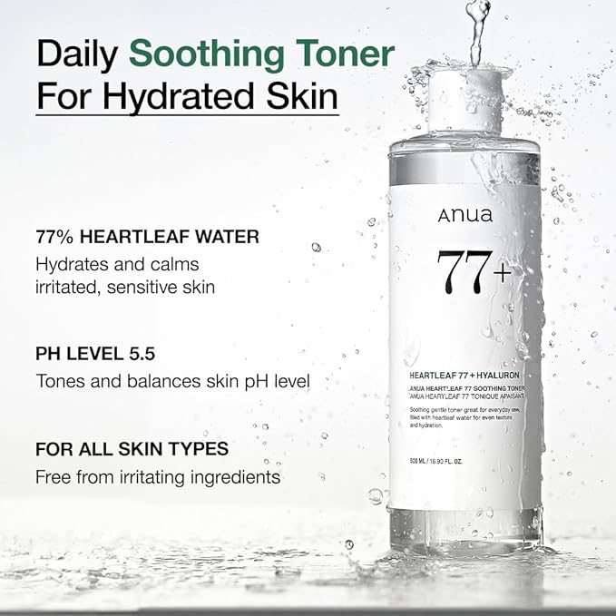 Anua Glass Skin Prep Duo, 10% Niacinamide+4% Tranexamic Acid Serum & Heartleaf 77 Soothing Toner for glow skin, Hyaluronic Acid, Vitamin B12, Calming, Hydrating, pH balance, Korean Skincare Set